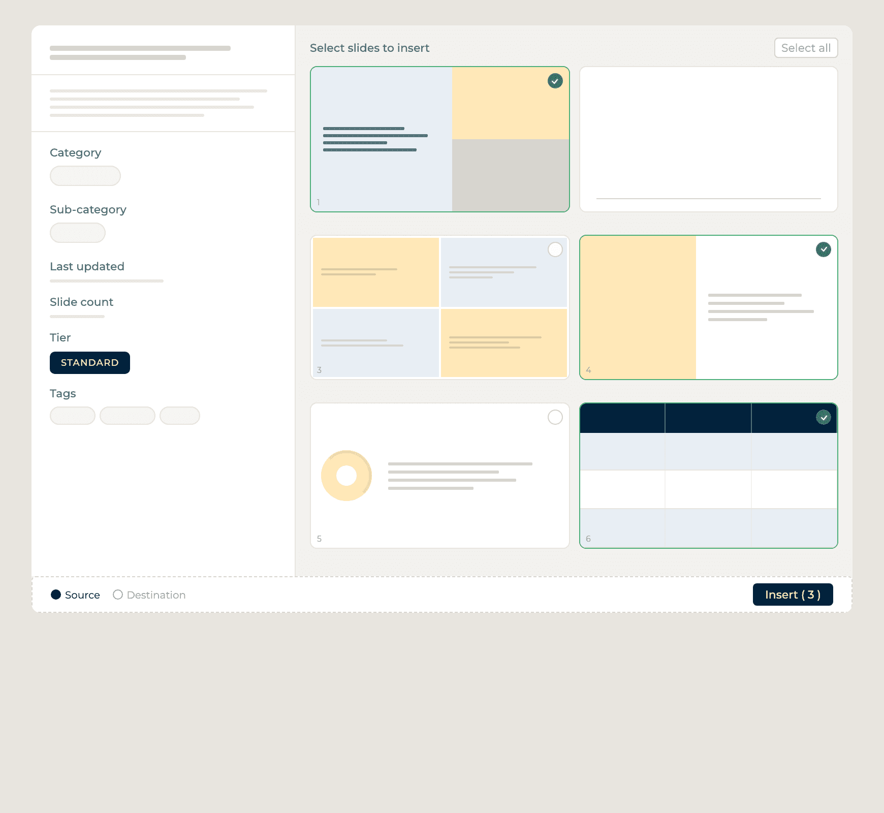 Select & Insert Slides